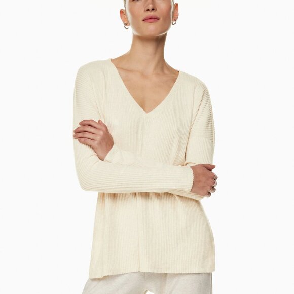 Aritzia The Group by Babaton Traverse Longsleeve - 2022 - Heather Whitecap Grey - Picture 1 of 14